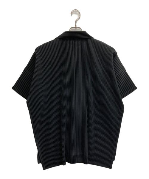 HOMME PLISSE ISSEY MIYAKE（オム プリッセ イッセイ ミヤケ）HOMME PLISSE ISSEY MIYAKE (オム プリッセ イッセイ ミヤケ) MONTHLY COLORS オープンカラーシャツ ブラック サイズ:3の古着・服飾アイテム