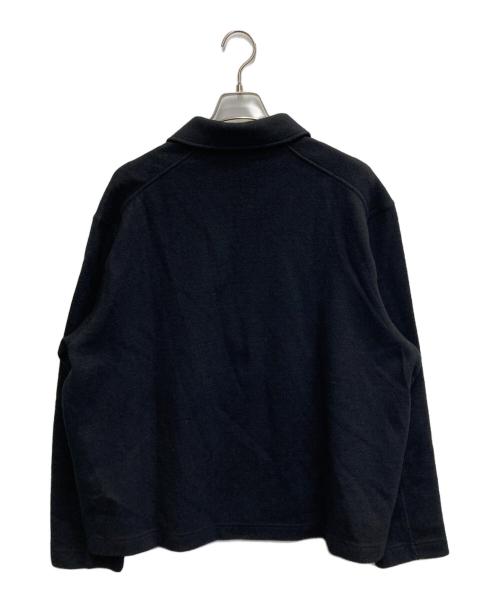 COS（コス）COS (コス) ジップアップニットポロシャツ ブラック サイズ:XLの古着・服飾アイテム