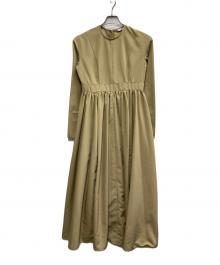 CLANE（クラネ）の古着「ANTIQUE VOLUME FLARE ONE PIECE」｜ベージュ
