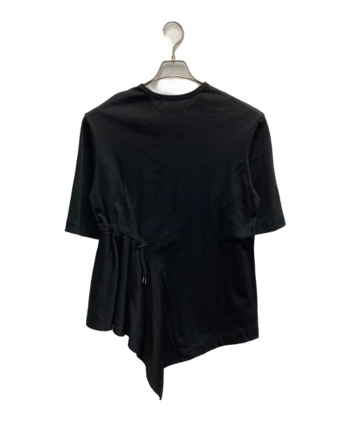 Ujoh（ウジョー）UJOH (ウジョー) ドローコードフレアトップス チュニック カットソー ブラック サイズ:2の古着・服飾アイテム