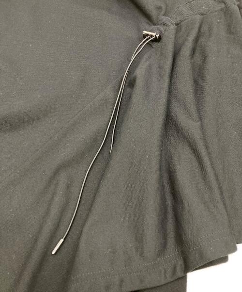 Ujoh（ウジョー）UJOH (ウジョー) ドローコードフレアトップス チュニック カットソー ブラック サイズ:2の古着・服飾アイテム