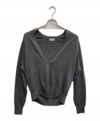 jiedaジエダ）の古着「COTTON SILK V NECK KNIT」｜グレー