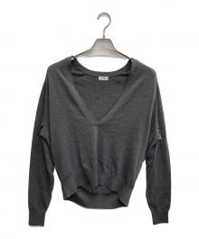 jieda（ジエダ）の古着「COTTON SILK V NECK KNIT」｜グレー