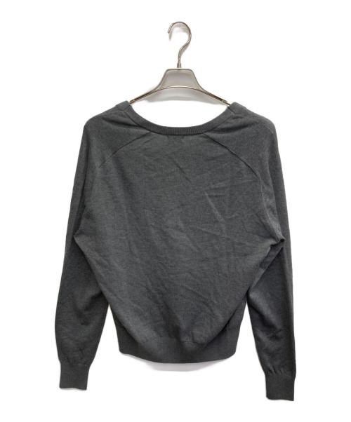 jieda（ジエダ）jieda (ジエダ) COTTON SILK V NECK KNIT グレー サイズ:SIZE 1の古着・服飾アイテム
