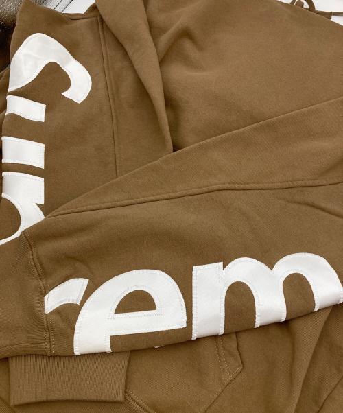 SUPREME（シュプリーム）SUPREME (シュプリーム) Cropped Panels Hooded Sweatshirt ブラウン サイズ:Mの古着・服飾アイテム