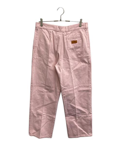 CristaSeya（クリスタセヤ）CristaSeya (クリスタセヤ) PLEATED DENIM TROUSERS ピンク サイズ:Lの古着・服飾アイテム