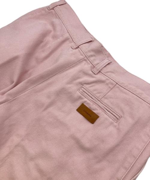 CristaSeya（クリスタセヤ）CristaSeya (クリスタセヤ) PLEATED DENIM TROUSERS ピンク サイズ:Lの古着・服飾アイテム