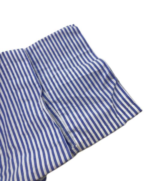 ticca（ティッカ）ticca (ティッカ) ノーカラーストライプシャツワンピース ブルー サイズ:Fの古着・服飾アイテム