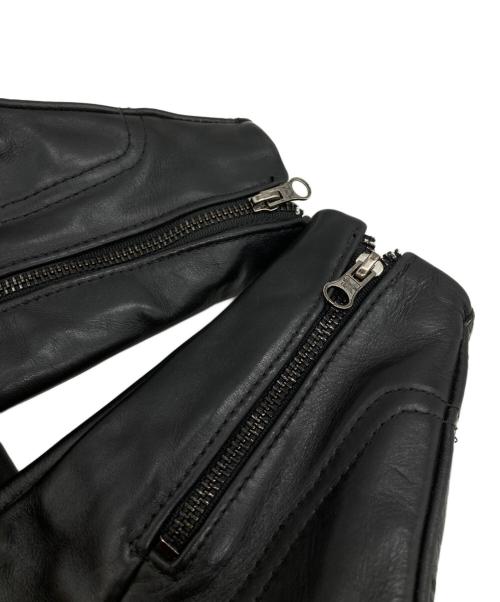 VANSON（バンソン）VANSON (バンソン) レザー モーターサイクルジャケット ブラック サイズ:SIZE 6の古着・服飾アイテム