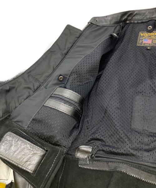 VANSON（バンソン）VANSON (バンソン) レザー モーターサイクルジャケット ブラック サイズ:SIZE 6の古着・服飾アイテム