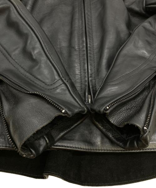 VANSON（バンソン）VANSON (バンソン) レザー モーターサイクルジャケット ブラック サイズ:SIZE 6の古着・服飾アイテム