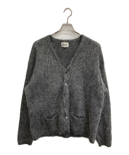 STEP AHEAD（ステップアヘッド）STEP AHEAD (ステップアヘッド) モヘア混カーディガン グレー サイズ:Lの古着・服飾アイテム