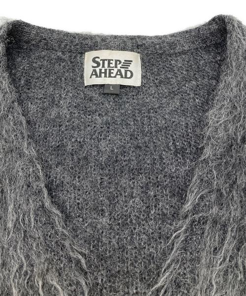 STEP AHEAD（ステップアヘッド）STEP AHEAD (ステップアヘッド) モヘア混カーディガン グレー サイズ:Lの古着・服飾アイテム