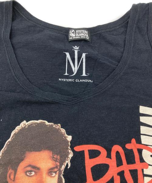 Hysteric Glamour（ヒステリックグラマー）Hysteric Glamour (ヒステリックグラマー) MICHAEL JACKSON/BADプリントビッグタンクトップ ブラック サイズ:FREEの古着・服飾アイテム