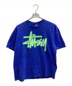 stussyステューシー）の古着「00s ネオンTEE」｜ブルー