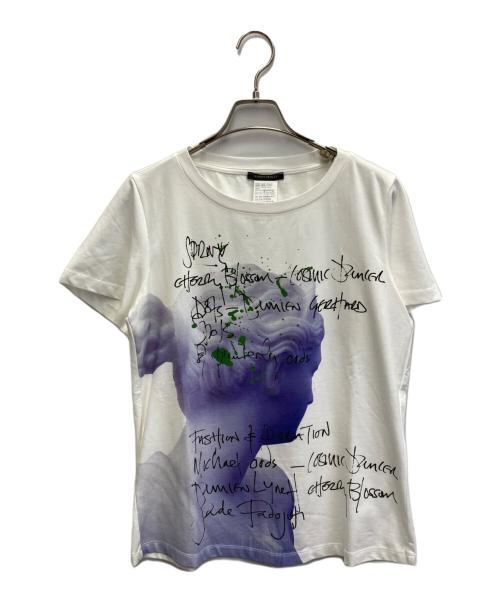 MARINA RINALDI（マリナリナルディ）MARINA RINALDI (マリナリナルディ) プリントTシャツ ホワイト サイズ:Sの古着・服飾アイテム