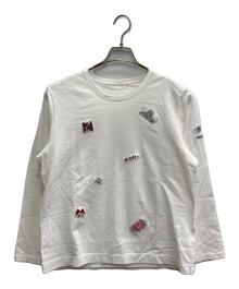 Mademoiselle NON NON（マドモアゼルノンノン）の古着「刺繍ワッペン&ネームTシャツ」｜ホワイト
