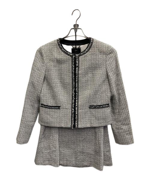 23区（ニジュウサンク）23区 (ニジュウサンク) ツイードセットアップ グレー サイズ:42の古着・服飾アイテム