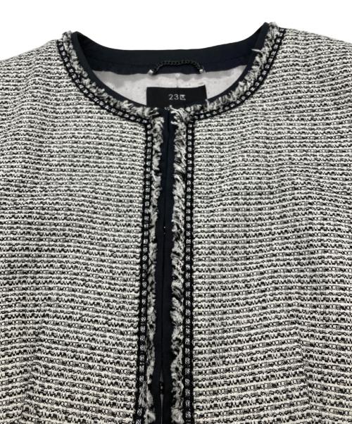 23区（ニジュウサンク）23区 (ニジュウサンク) ツイードセットアップ グレー サイズ:42の古着・服飾アイテム