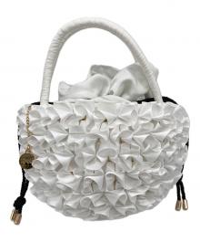 JENNE（ジェンヌ）の古着「フリルカゴバッグ」｜ホワイト