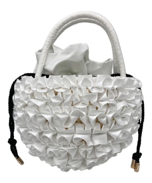 JENNE（ジェンヌ）JENNE (ジェンヌ) フリルカゴバッグ ホワイトの古着・服飾アイテム