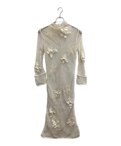 JOURNAL STANDARD（ジャーナルスタンダード）JOURNAL STANDARD (ジャーナルスタンダード) nude vintage (ヌードヴィンテージ) クロシェレースドレス ベージュ サイズ:Fの古着・服飾アイテム