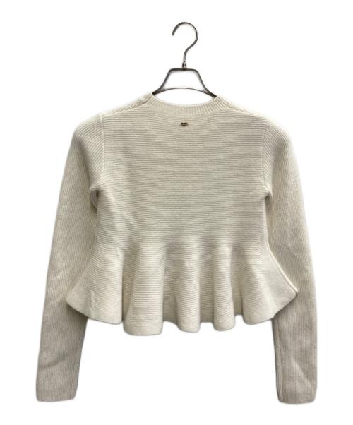 anuans（アニュアンス）anuans (アニュアンス) ペプラムショートニットトップス アイボリー サイズ:1の古着・服飾アイテム