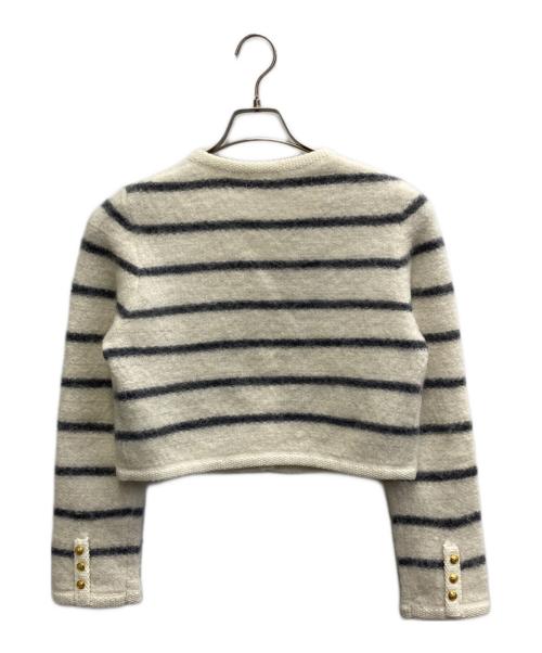 FRAY ID（フレイ アイディー）FRAY ID (フレイ アイディー) リンクスクロップドニットカーディガン ホワイト サイズ:ONE SIZEの古着・服飾アイテム