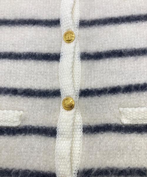 FRAY ID（フレイ アイディー）FRAY ID (フレイ アイディー) リンクスクロップドニットカーディガン ホワイト サイズ:ONE SIZEの古着・服飾アイテム