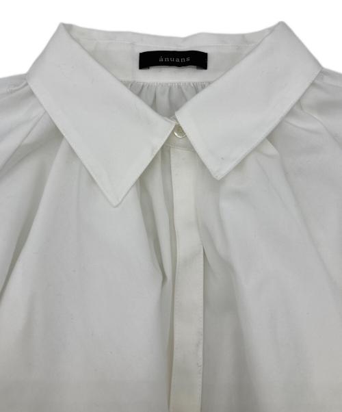 anuans（アニュアンス）anuans (アニュアンス) Anniv.テントラインブラウス ホワイト サイズ:Fの古着・服飾アイテム