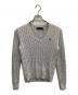 POLO RALPH LAUREN（ポロ・ラルフローレン）の古着「ケーブルニット コットン Vネック セーター」｜グレー