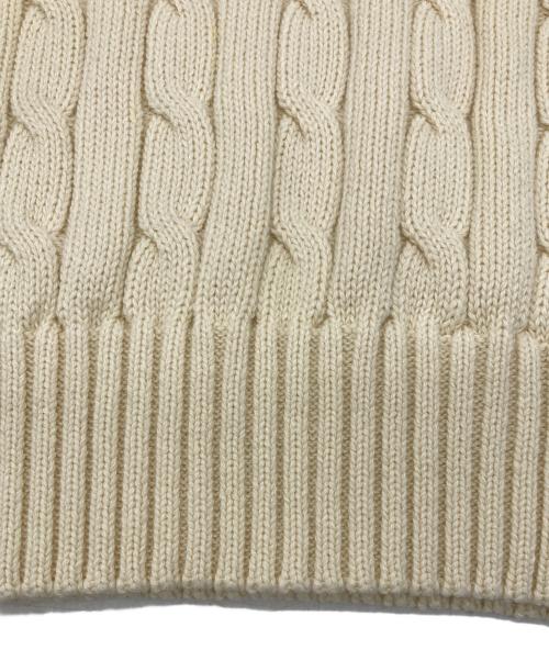 POLO RALPH LAUREN（ポロ・ラルフローレン）POLO RALPH LAUREN (ポロ・ラルフローレン) ケーブルニット コットン クルーネック セーター ホワイト サイズ:Sの古着・服飾アイテム