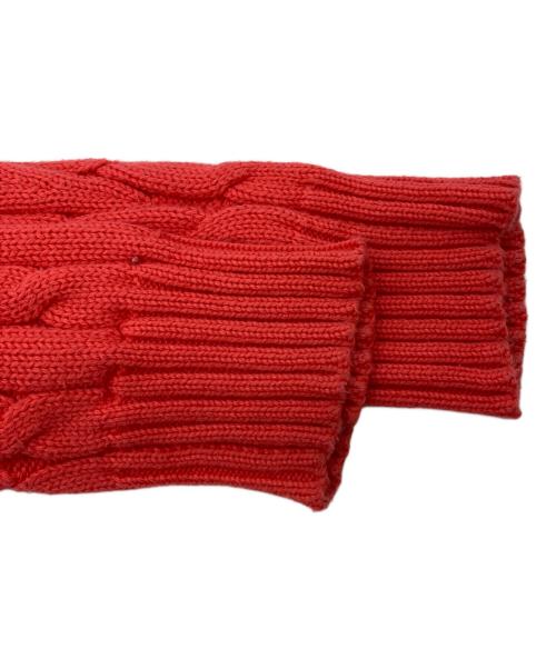 POLO RALPH LAUREN（ポロ・ラルフローレン）POLO RALPH LAUREN (ポロ・ラルフローレン) ケーブルニット コットン クルーネック セーター レッド サイズ:Sの古着・服飾アイテム