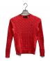 POLO RALPH LAUREN（ポロ・ラルフローレン）の古着「ケーブルニット コットン クルーネック セーター」｜レッド