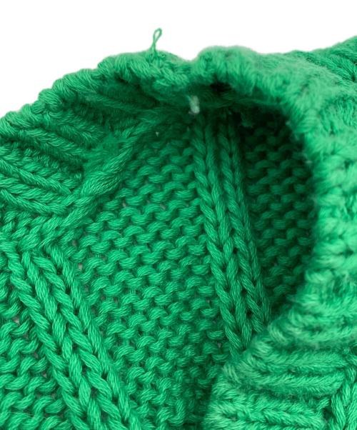 POLO RALPH LAUREN（ポロ・ラルフローレン）POLO RALPH LAUREN (ポロ・ラルフローレン) ケーブルニット コットン クルーネック セーター グリーン サイズ:Mの古着・服飾アイテム