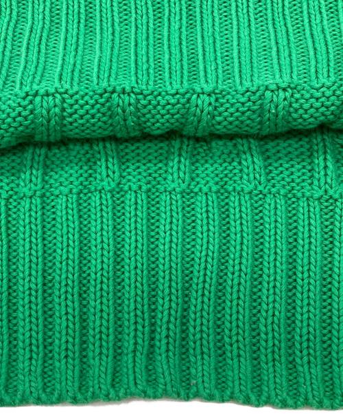 POLO RALPH LAUREN（ポロ・ラルフローレン）POLO RALPH LAUREN (ポロ・ラルフローレン) ケーブルニット コットン クルーネック セーター グリーン サイズ:Mの古着・服飾アイテム