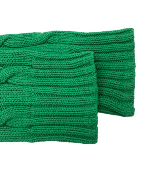 POLO RALPH LAUREN（ポロ・ラルフローレン）POLO RALPH LAUREN (ポロ・ラルフローレン) ケーブルニット コットン クルーネック セーター グリーン サイズ:Mの古着・服飾アイテム