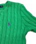 中古・古着 POLO RALPH LAUREN (ポロ・ラルフローレン) ケーブルニット コットン クルーネック セーター グリーン サイズ:M：5000円