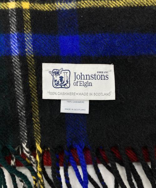 JOHNSTONS OF ELGIN（ジョンストンズオブエルガン）JOHNSTONS OF ELGIN (ジョンストンズオブエルガン) カシミヤチェックマフラー レッドの古着・服飾アイテム