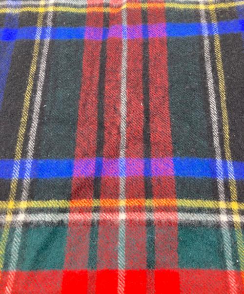 JOHNSTONS OF ELGIN（ジョンストンズオブエルガン）JOHNSTONS OF ELGIN (ジョンストンズオブエルガン) カシミヤチェックマフラー レッドの古着・服飾アイテム