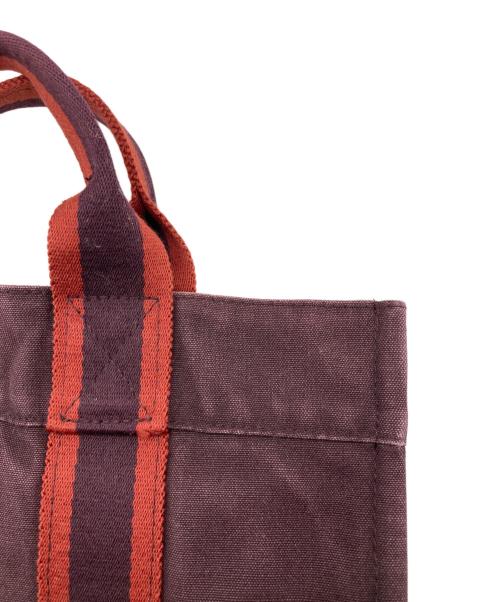 HERMES（エルメス）HERMES (エルメス) キャンバストートバッグ ボルドーの古着・服飾アイテム
