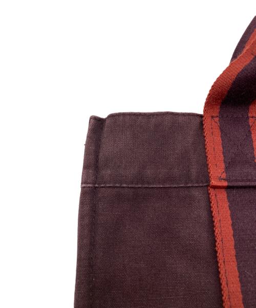 HERMES（エルメス）HERMES (エルメス) キャンバストートバッグ ボルドーの古着・服飾アイテム