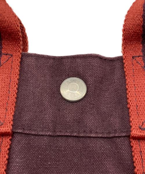 HERMES（エルメス）HERMES (エルメス) キャンバストートバッグ ボルドーの古着・服飾アイテム