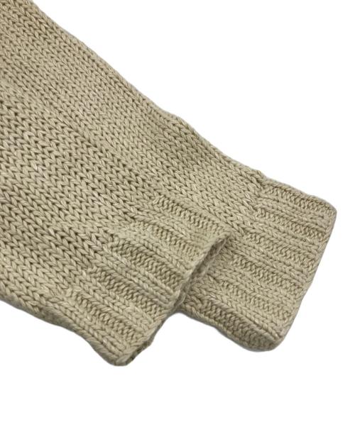 POLO RALPH LAUREN（ポロ・ラルフローレン）POLO RALPH LAUREN (ポロ・ラルフローレン) エルボーパッチ リネンシルクVネックニット アイボリー サイズ:XXLの古着・服飾アイテム