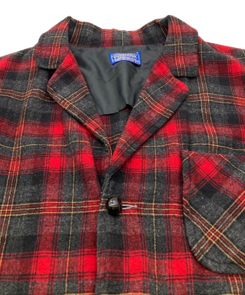 PENDLETON（ペンドルトン）PENDLETON (ペンドルトン) 50s～60s オンブレ ウールテーラードジャケット レッド サイズ:Lの古着・服飾アイテム