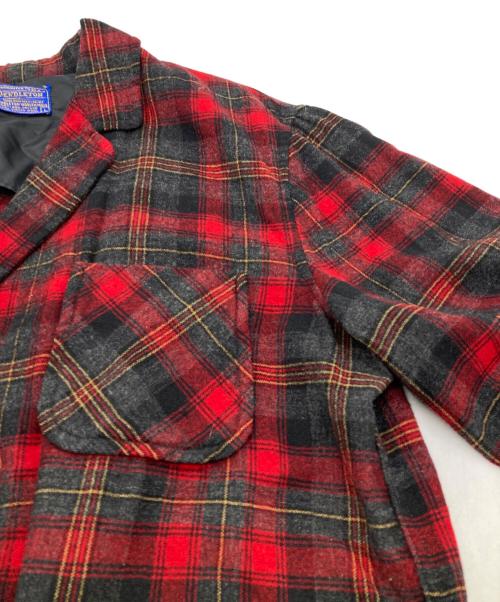 PENDLETON（ペンドルトン）PENDLETON (ペンドルトン) 50s～60s オンブレ ウールテーラードジャケット レッド サイズ:Lの古着・服飾アイテム