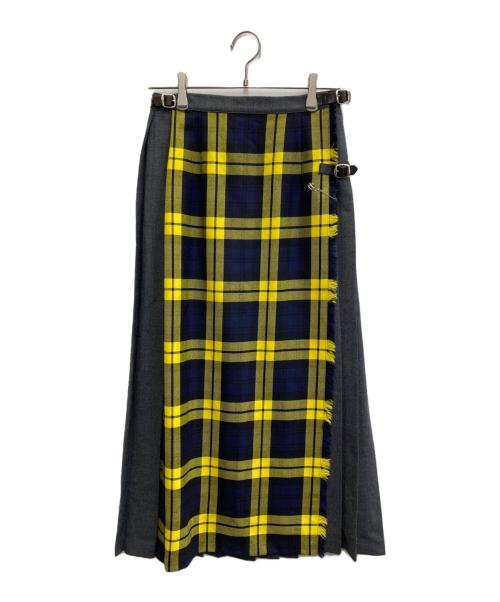 O'NEIL OF DUBLIN（オニールオブダブリン）O'NEIL OF DUBLIN (オニールオブダブリン) ウールチェックスカート イエロー サイズ:US8の古着・服飾アイテム