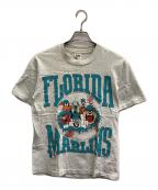 anvilアンヴィル）の古着「90’S FLORIDA MARLINSTシャツ/ワーナー・ブラザーズ/1992年/MLB 」｜グレー