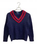 POLO RALPH LAURENポロ・ラルフローレン）の古着「チルデンセーター」｜ネイビー