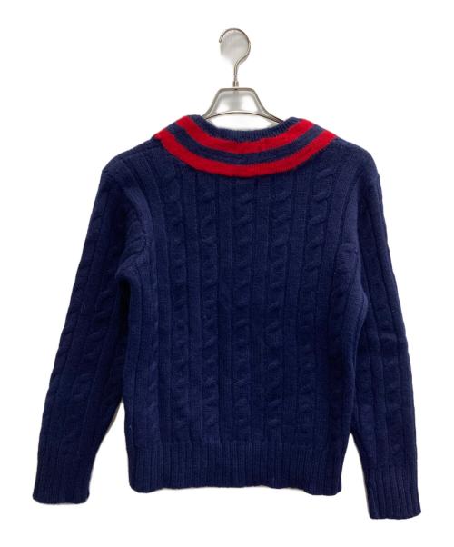 POLO RALPH LAUREN（ポロ・ラルフローレン）POLO RALPH LAUREN (ポロ・ラルフローレン) チルデンセーター ネイビー サイズ:Mの古着・服飾アイテム